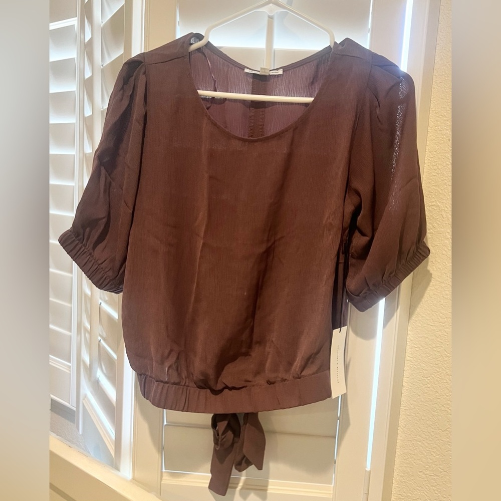 Crescent and Willough purple small blouse